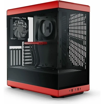 Afbeelding van ATX Semi toren doos Hyte Y40 Zwart Rood