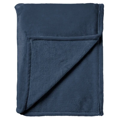 Afbeelding van Dutch Decor CHARLIE Plaid 200x220 cm extra grote fleece deken effen kleur Insignia Blue blauw
