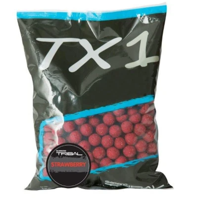 Afbeelding van Shimano Tx1 Strawberry Boilie 15mm, 1kg Boilies