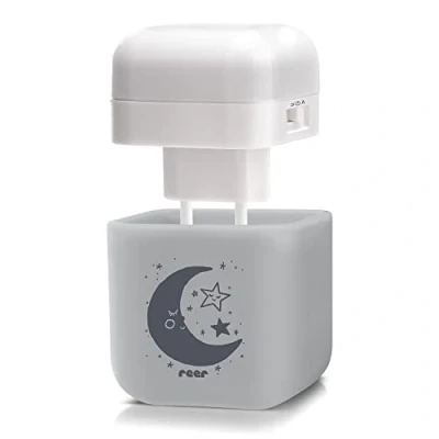Afbeelding van reer SleepLight 52401 2 in 1 nachtlampje voor stopcontact en werkt op batterijen (aan/uit modus sensor) lichtgrijs