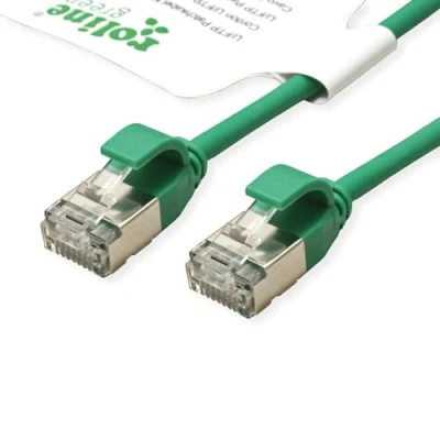 Afbeelding van ROLINE GREEN F/UTP DataCenter Patchkabel Cat.6A (Class EA), LSOH, extra dun, groen, 5 m