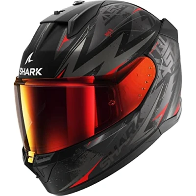 Afbeelding van SHARK, Integraalhelm D SKWAL 3 BLAST R mat zwart antraciet rood KAR, L