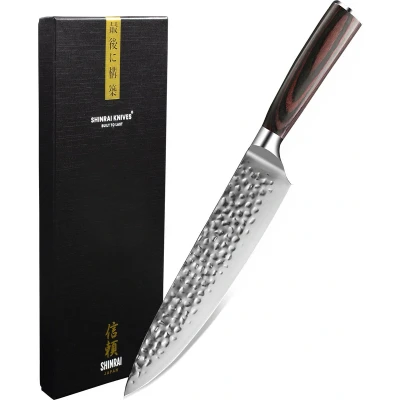 Afbeelding van Hammered RVS Koksmes 20 cm