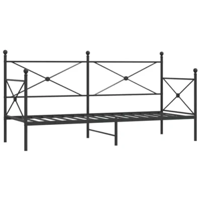 Afbeelding van vidaXL Slaapbank zonder matras 90x190 cm staal zwart