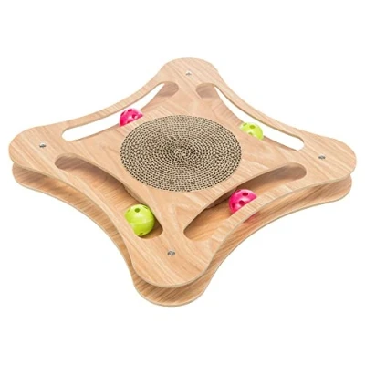 Afbeelding van Trixie Krabkarton Met Speelgoed Hout Catnip 46X25X4 CM