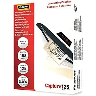 Image de Fellowes Laminating Pouches Capture 125 micron pack de 100 brillant pochettes plastifiées