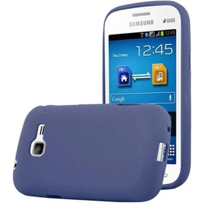 Afbeelding van Cadorabo Hoesje geschikt voor Samsung Galaxy TREND LITE in FROST DONKER BLAUW Beschermhoes gemaakt van flexibel TPU silicone Case Cover