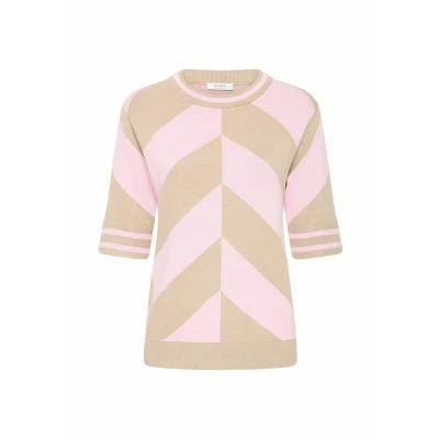 Afbeelding van b.young Tshirt print, Dames, Maat: XL, Roseate spoonbill mix