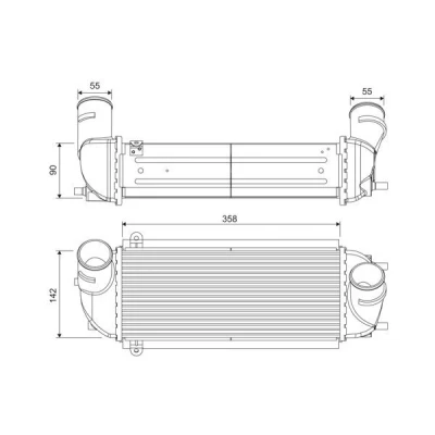 Afbeelding van VALEO 818688 Intercooler Aluminium Zonder sensor HYUNDAI: SANTA FE 2