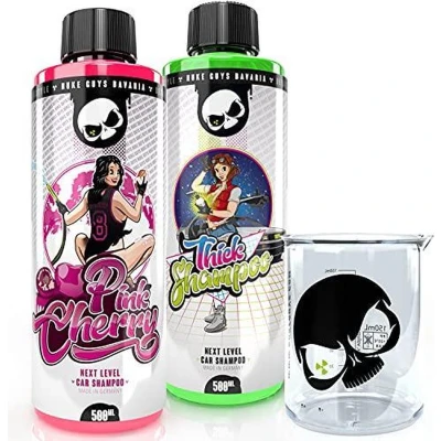 Afbeelding van Nuke Guys Auto was en onderhoudsset: Thick Shampoo 500ml + Pink Cherry Griffin maatbeker hoogschuimende autoshampoo geschikt voor matte glanzende lakken folies