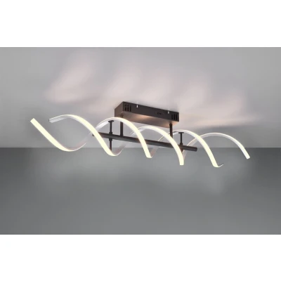 Afbeelding van Trio leuchten LED Plafondlamp Plafondverlichting 41W Aanpasbare Kleur Dimbaar Rechthoek Geborsteld Zilver Aluminium