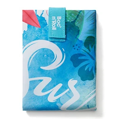 Afbeelding van Roll&#039;eat ® Boc&#039;n&#039;Roll Young Snacktas, herbruikbare en milieuvriendelijke sandwichverpakking, BPA vrij, surfen