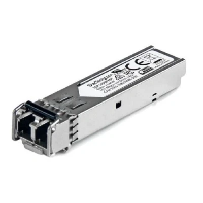 Image de StarTech.com SFP fibre 1000Base SX Module optique Gigabit Compatible HP 3CSFP91 Multimode LC 550 m transmetteur (mini GBIC) (équivalent à : HP 3CSFP91) GigE multi mode jusqu&#039;à 850 nm