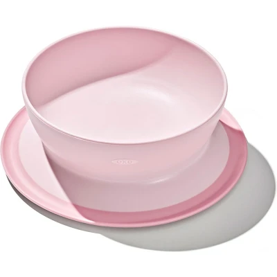 Afbeelding van OXO tot Stick &amp; Stay Kom Babybord Kinderbord Bordje zuignap Baby servies Blossom