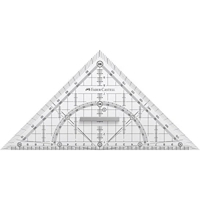 Image de Faber castell grip 171010 équerre géométrique avec poignée 22 cm