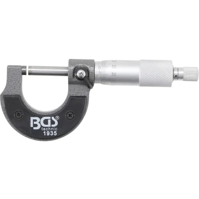 Afbeelding van BGS Micrometer in houten cassette nauwkeurigheid 0,01 mm 0 25