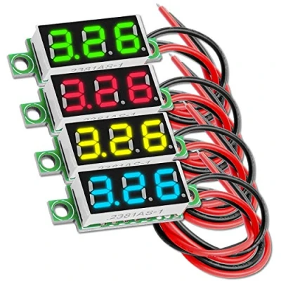 Afbeelding van AZDelivery 0.28 Inch Mini Digitale Voltmeter met 7 Segmenten LED Display 2.5V 30V, Voltage Meetmodule 4 Kleuren compatibel Arduino Inclusief E Book! 1