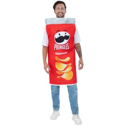 Afbeelding van Smiffy&#039;s Eten &amp; Drinken Kostuum Pringles Chips Naturel Rood One Size Carnavalskleding Verkleedkleding