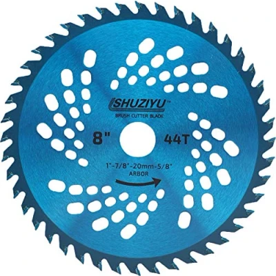 Afbeelding van LSHUZIYU, 205 mm 44T as 25,4 mm, met adapter voor sluitring van 22,23 20 15,88 bosmaaiermes