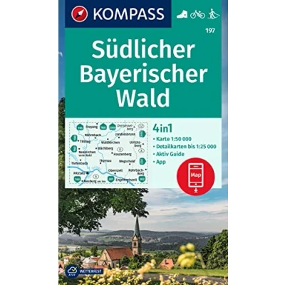 Afbeelding van KOMPASS Wanderkarte 197 Südlicher Bayerischer Wald 1:50.000