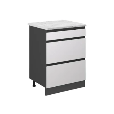 Afbeelding van Vicco Keukenonderkast R Line, Wit/Antraciet, 40 cm WB Marmer