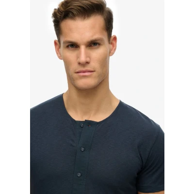 Afbeelding van Superdry THE Merchant Store Short Sleeve Grandad Tshirt basic, Heren, Maat: Large, French navy