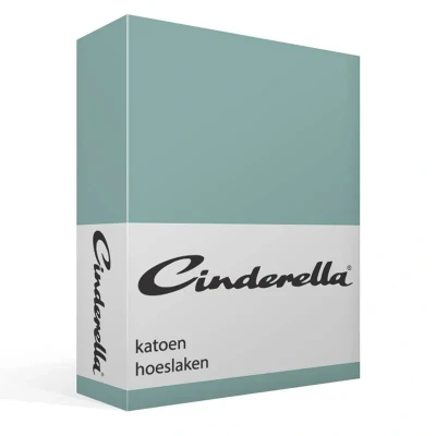 Afbeelding van Cinderella Weekend Hoeslaken 100% Katoen Tot 25 cm matrashoogte 180x200 Mineraal Groen