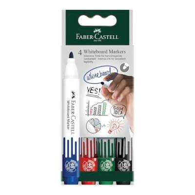 Afbeelding van Whiteboardmarkers FC set zwart,groen,rood,blauw