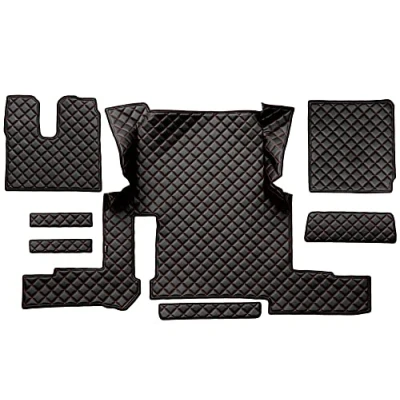 Afbeelding van F CORE truck accessoires Vloer volledige mat compatibel voor MAN TGX 01.18 03.20 AUTOMAAT 1 lade ZWART/ROOD