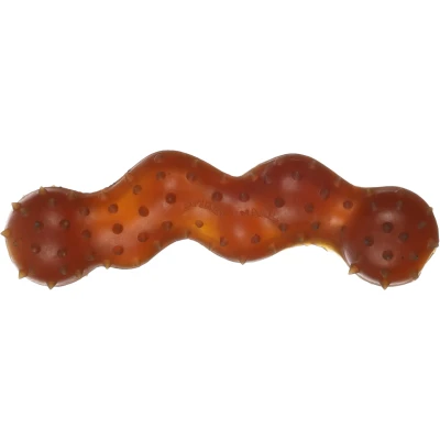 Afbeelding van Flamingo Rubba Speelgoed Honden Hs Rubber Slang Met Stekels Bruin 19,5x6,5x5,5cm 1st 138053
