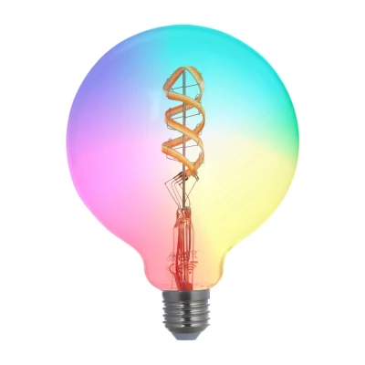 Afbeelding van LUUMR Smart LED, E27, G125, 4W, RGB, Tuya, WLAN, helder, CCT