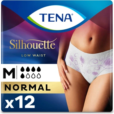 Afbeelding van 6x TENA Pants Silhouette Normal Blanc Lage Taille Medium 12 stuks