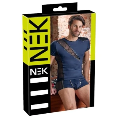 Afbeelding van Nek Shirt 21612574721 hemd blauw L