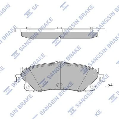 Afbeelding van Hi Q SP4039 Remblokkenset Achteras
