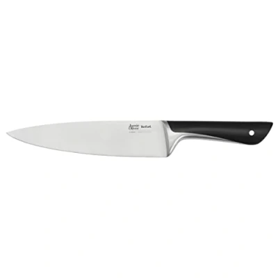 Afbeelding van Tefal Jamie Oliver by K26701 koksmes 20 cm hoge snijprestaties onderscheidend design robuuste en duurzame messen roestvrij staal/zwart