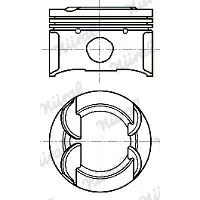 Afbeelding van NÜRAL 87 444800 10 Zuiger 77 voor trapesiumvormige drijfstang MINI: Hatchback, CITROËN: Berlingo II Van, C3 II, PEUGEOT: Partner Van