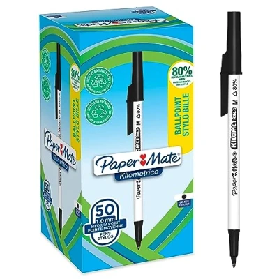 Afbeelding van Balpen Paper Mate Kilometrico Recycled zwart medium
