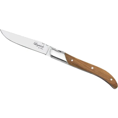Afbeelding van Steakmessen, Set van 6, Olijfhout/RVS, Bruin In Luxe Giftbox Laguiole by Haws