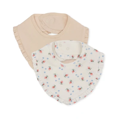 Afbeelding van Konges Sløjd Bib (2 pack) brise dé éte/peach