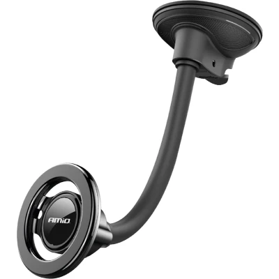 Afbeelding van AMiO Magsafe Auto Telefoonhouder met Telescopisch Uitschuifbare Arm voor Voorruit Zwart