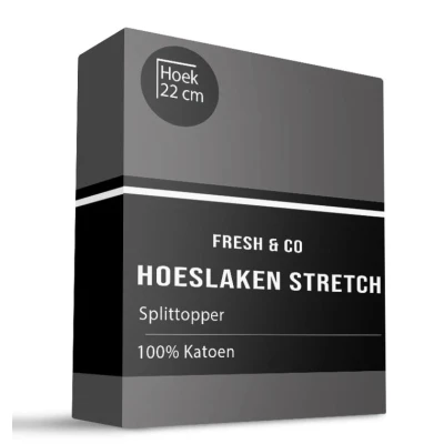 Afbeelding van Comfort Splittopper Hoeslaken Jersey 180 x 200/210 cm Creme Koopjedeal.nl Altijd de beste deal