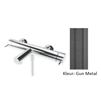 Afbeelding van Waterevolution Flow twee weg douchemengkraan met handdouche PVD Gun Metal T130NGME