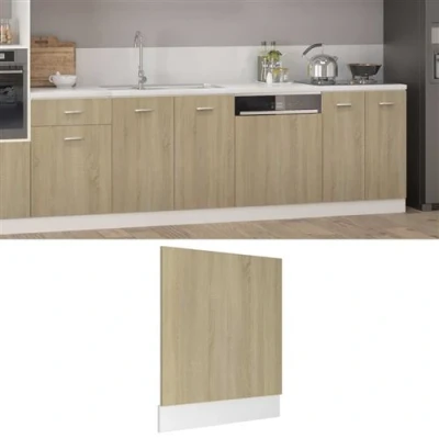 Image de vidaXL Panneau de lave vaisselle Chêne sonoma 59,5x3x67 cm Aggloméré