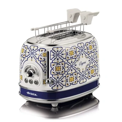 Afbeelding van Ariete 155 Tostapane Capri, 810W, 2 fette, 6 livelli di doratura, Vassoio raccogli briciole, Funzione defrost, Espulsione automatica