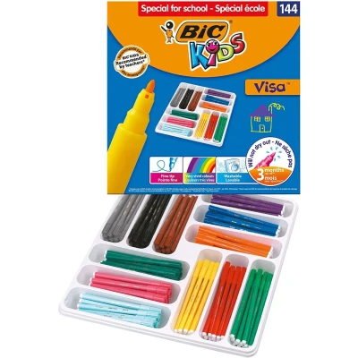 Afbeelding van Bic Kids Viltstift Visa 144 Stiften (classpack)