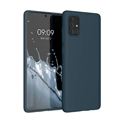 Afbeelding van kwmobile telefoonhoesje geschikt voor Samsung Galaxy A71 Hoesje smartphone Back cover in bosbesblauw