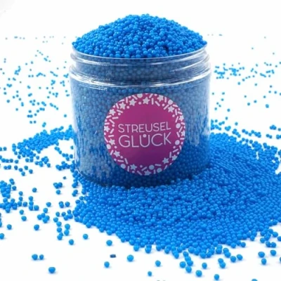 Afbeelding van STREUSEL GLÜCK Just Pure Petrol, 180 g, kersttaartdecoratie, verjaardagstaartdecoratie, meisjes, prinkles, eetbare decoratie