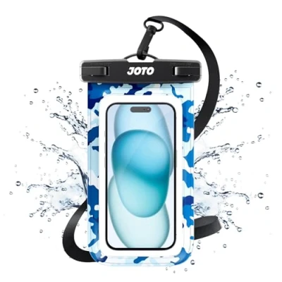 Afbeelding van JOTO Waterdichte beschermhoes voor iPhone 14/13/12/11 Mini Plus Pro Max XS XR X SE, Samsung S22 S20 FE A52, Redmi Note 11S/10S/10 Pro, IPX8 gecertificeerd, waterdicht, telefoon tot 7 inch lichtpaars