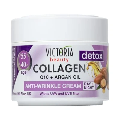 Afbeelding van Victoria Beauty Collageen Gezichtscreme 50 ml met Q10 en Argan Olie 40 55 jaar