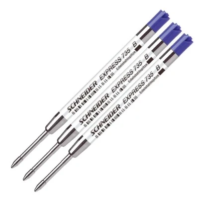 Afbeelding van Schneider 77308 balpenvullingen 735B, blauw, 3 stuks